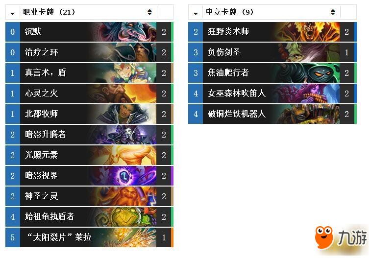 爐石傳說女巫森林牧師 TOP10傳說心火牧