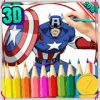 Superhero Coloring Book Pages :Coloring games free无法安装怎么办