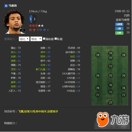 FIFA OL3馬塞洛全賽季介紹一覽 馬塞洛好用嗎