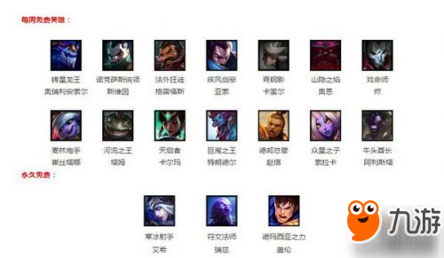 LOL5月18日周免英雄 LOL5月18日周免英雄有哪些