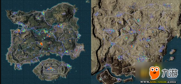 絕地求生熱門跳傘點分析 沙漠與老地圖跳傘熱力圖
