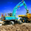 Construction Machines Offroad : Operate Excavator
