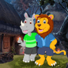 Lion And Rhinoceros Embracing Best Escape Game-383