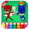 Coloring Book for PJ Hero masks Gluglu & bibou