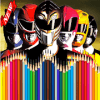 coloring power rangers