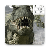 Color by Numbers: Jurassic Dinosaur Pixel Art