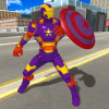 Flying Captain Superhero robot Crime City Battle