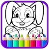 Coloring Bunny Cartoon Page Painting