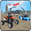 US Cargo Plane Transport Police Quad Bike Game