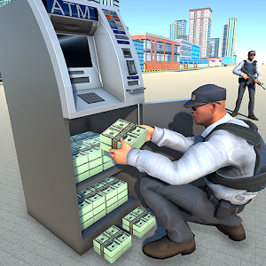 银行 现金 在 过境 安全 面包车 ： 自动取款机 银行 现金