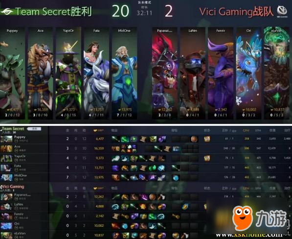 《DOTA2》中國超級錦標賽6月9日淘汰賽VG vs Secret第一場