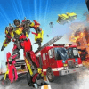 Truck Robot Fire Fighter Real War Simulator