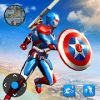 Superhero Captain Flying Robot City Rescue Mission