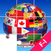 Jigsaw Puzzle National Flags FI - Educational Game