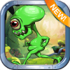 Running Green Mini Alien Jump Game