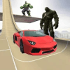Superhero vs monster mega ramp car stunt game