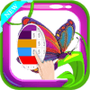 color by number butterfly Pixel Art