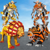 Lion Robot vs Robot Tiger Wars Transform