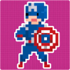 Color By Number Superhero Coloring - Pixel art