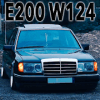 E200 W124 Classic Car Driving