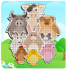 Draw Animals in Pixel art coloring by Number