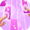 Girl Piano Tiles : White Tiles Pink