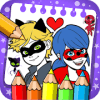 coloring miraculous ladybug and cat noir game费流量吗