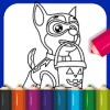 Paw Puppy Coloring Book