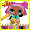 draw \ coloring new 3D dol princess dolls free