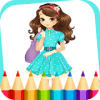 Girl Princess Coloring Book Game