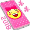 Cute Pink Emoji Puzzle Game