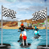 Beach Water Surfer Bike Rider - Motorcycle Racing