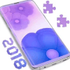 Purple Flowers Puzzle Game