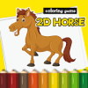 2D Horse Coloring Book