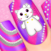 Kitty Nail Art Design & Coloring Game
