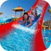 Waterpark Slate Stunts : Racing in Slates