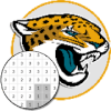 American Football Logo Color By Number - Pixel Art