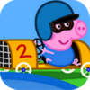 kids happy Pig Racing