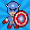 Superhero Color by Number - Pixel Art Coloring