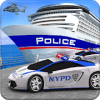 Transport US Police Car: Cargo Cruise Ship Driving