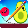 Hello Happy Avocado - Draw Line Game