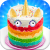 Unicorn Cake Games: New Rainbow Doll Cupcake