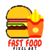 Fast Food Pixel Art - Color by number