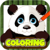 Crazy Animal Baby Panda Bear Friends Coloring Page