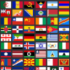 Color by number flags - Pixel Art