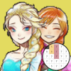 Princess Unicorn Pixel Color By Numbers Coloring快速下载