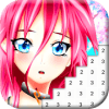 Anime Color By Number: Paint Manga Girls Pixel Art