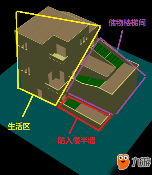 明日之后別墅設(shè)計組圖：無樓梯也能上樓