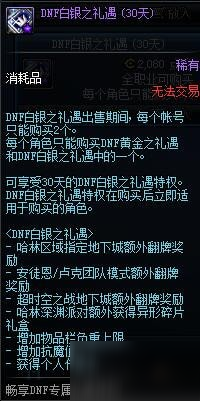 dnf礼遇特权有什么用 dnf礼遇特权怎么获得