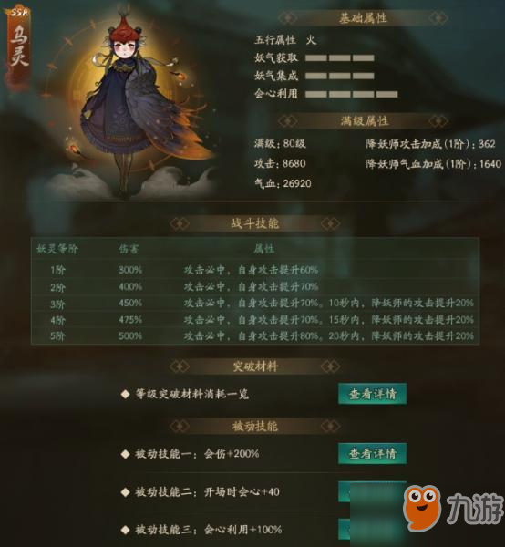 神都夜行录火系输出妖灵讲解